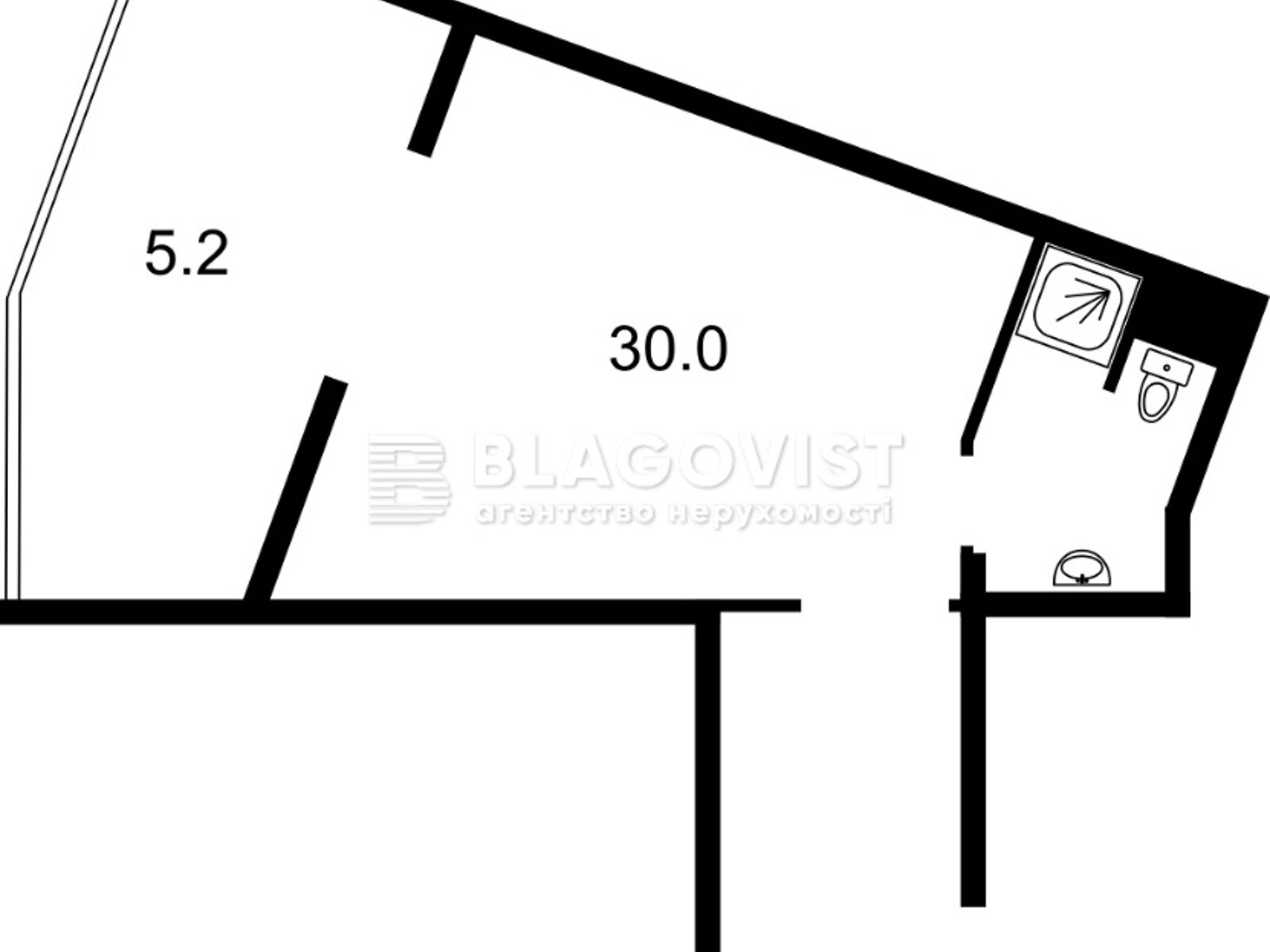 Продаж однокімнатної квартири в Києві, на вул. Новомостицька 15, кв. 14, район Подільський фото 1