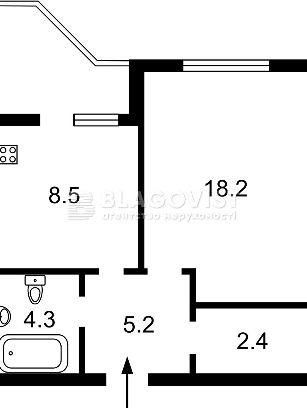 Продажа однокомнатной квартиры в Киеве, на ул. Урловская 23, кв. 195, район Позняки фото 1