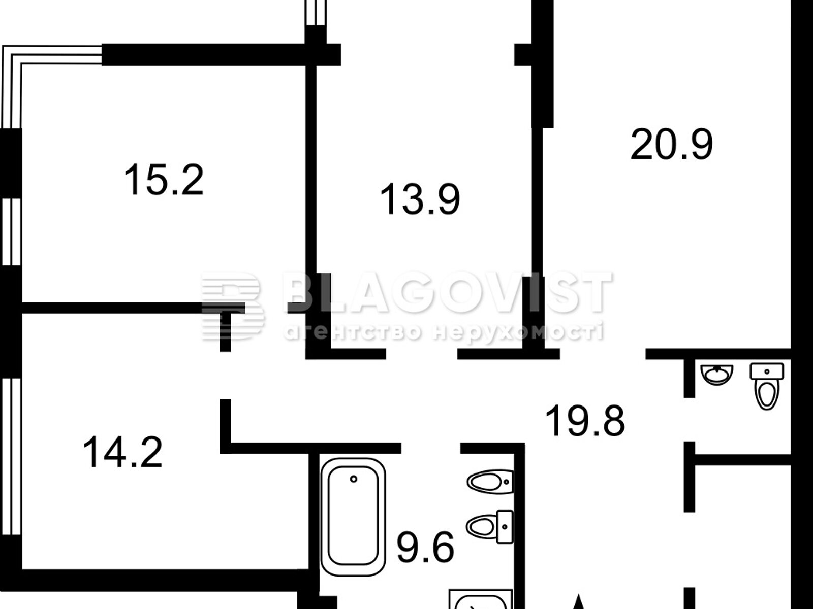 Продажа трехкомнатной квартиры в Киеве, на ул. Самойло Кошки 12А, фото 1