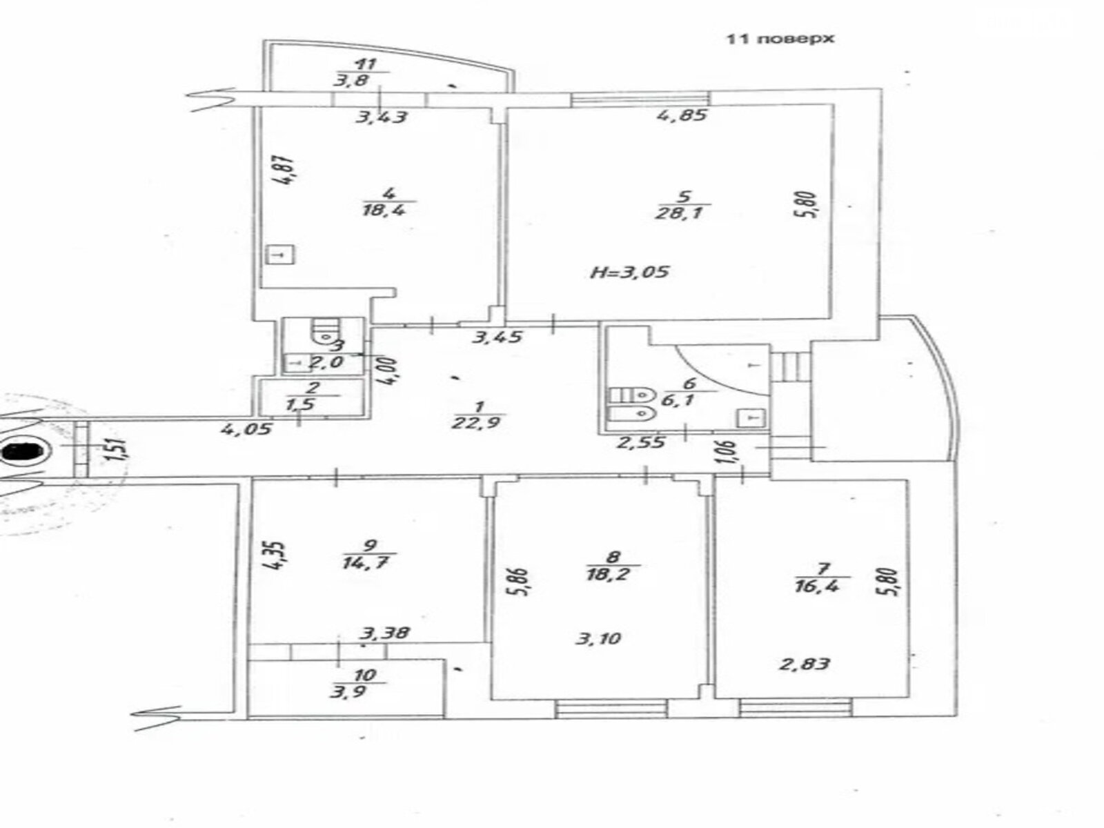Продаж чотирикімнатної квартири в Києві, на вул. Ковпака 17, район Саперне Поле фото 1