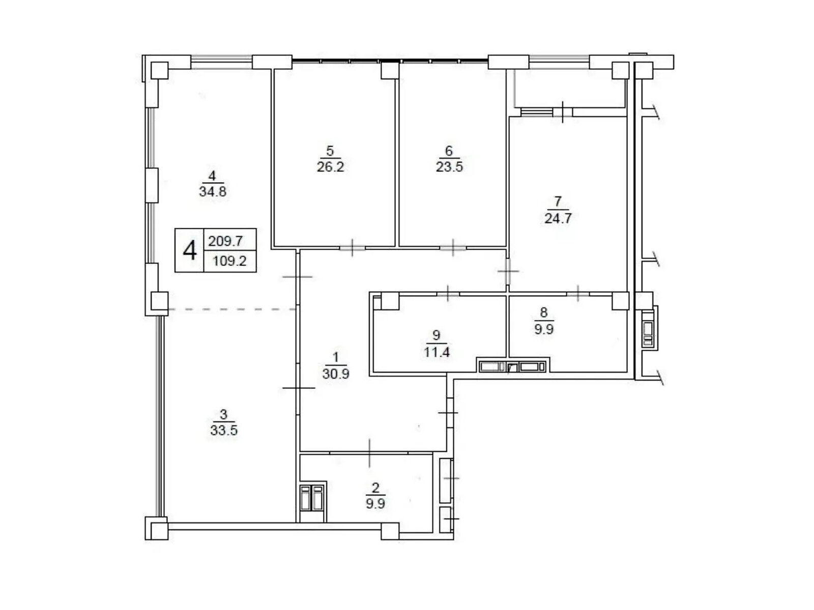 Продаж чотирикімнатної квартири в Києві, на вул. Саперне Поле 5, район Саперне Поле фото 1