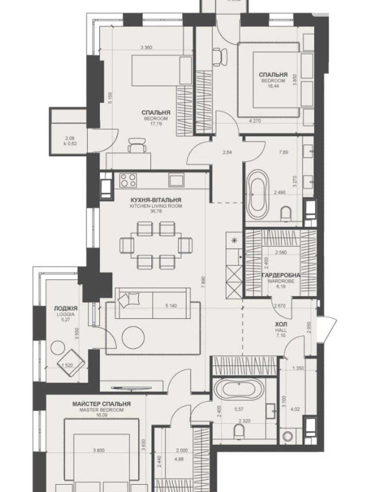 Продаж трикімнатної квартири в Києві, на вул. Василя Тютюнника 39/2, район Саперне Поле фото 1
