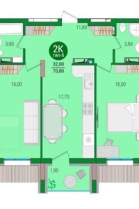 Продажа двухкомнатной квартиры в Киеве, на ул. Оноре де Бальзака 11, район Село Троещина фото 2