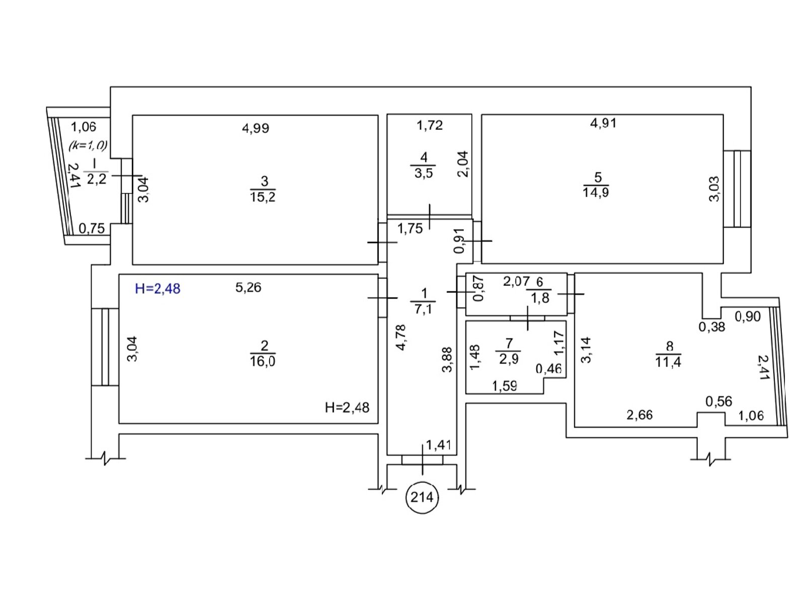 Продажа трехкомнатной квартиры в Киеве, на ул. Князя Романа Мстиславича 18, район Северно-Броварский Масив фото 1