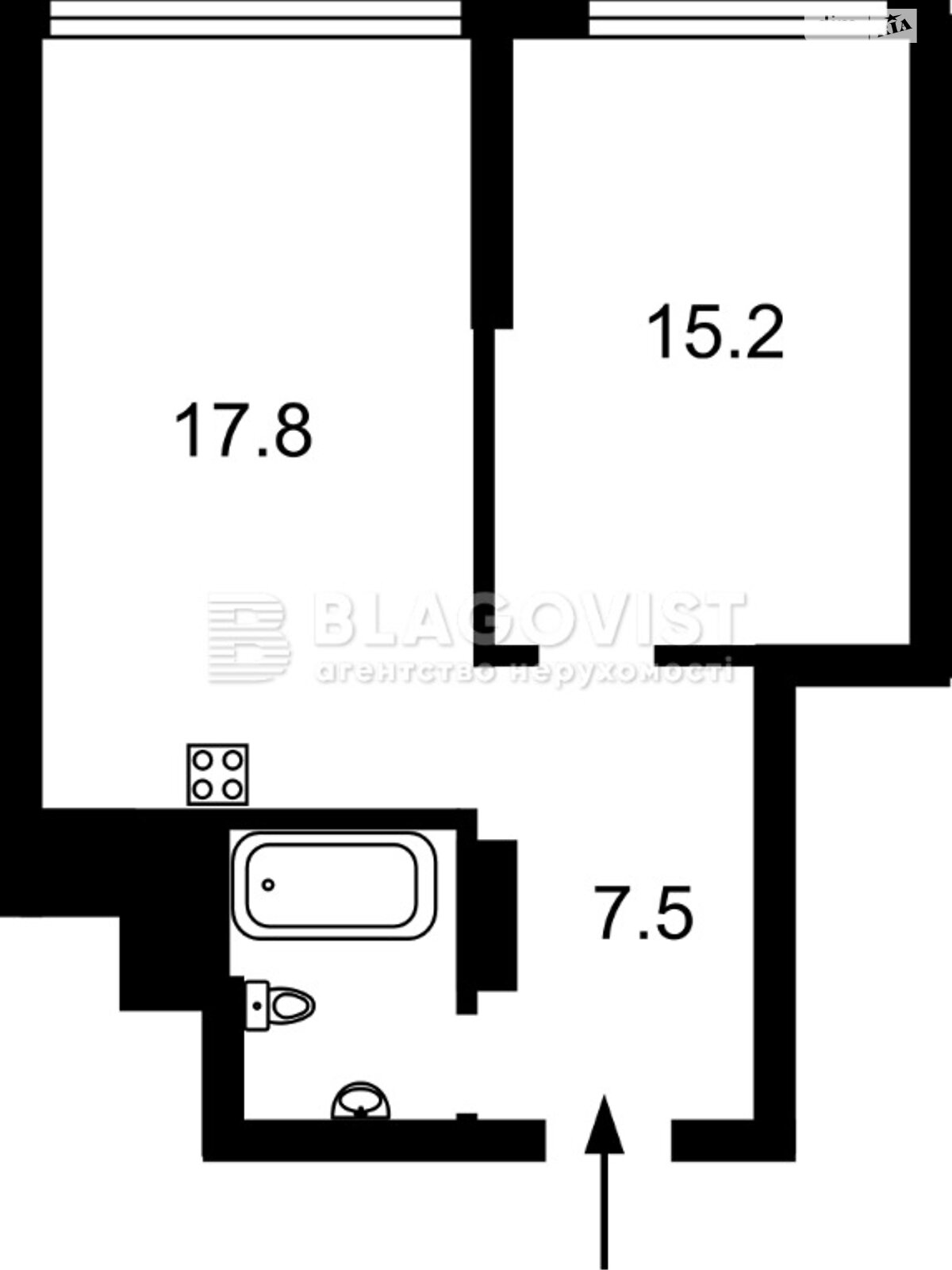 Продажа однокомнатной квартиры в Киеве, на ул. Елены Телиги 25, кв. 301, район Шевченковский фото 1