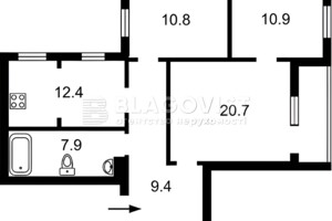 Продажа трехкомнатной квартиры в Киеве, на ул. Ивана Франко 20Б, район Шевченковский фото 2