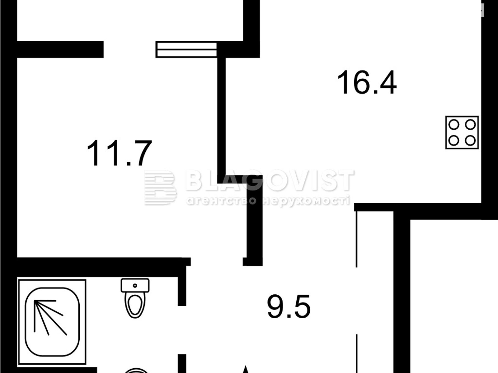 Продаж двокімнатної квартири в Києві, на вул. Шолуденка 1А, район Шевченківський фото 1