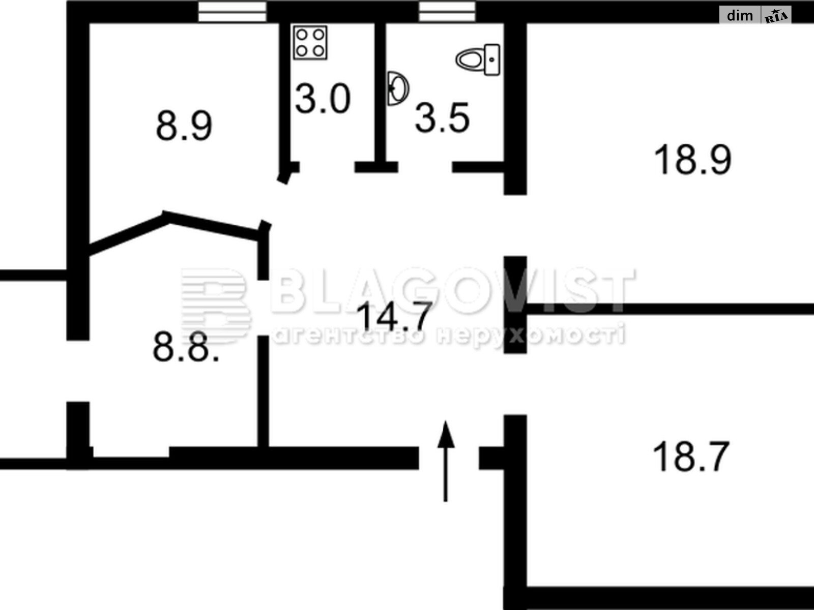 Продаж трикімнатної квартири в Києві, на бул. Тараса Шевченка 36Б, район Шевченківський фото 1