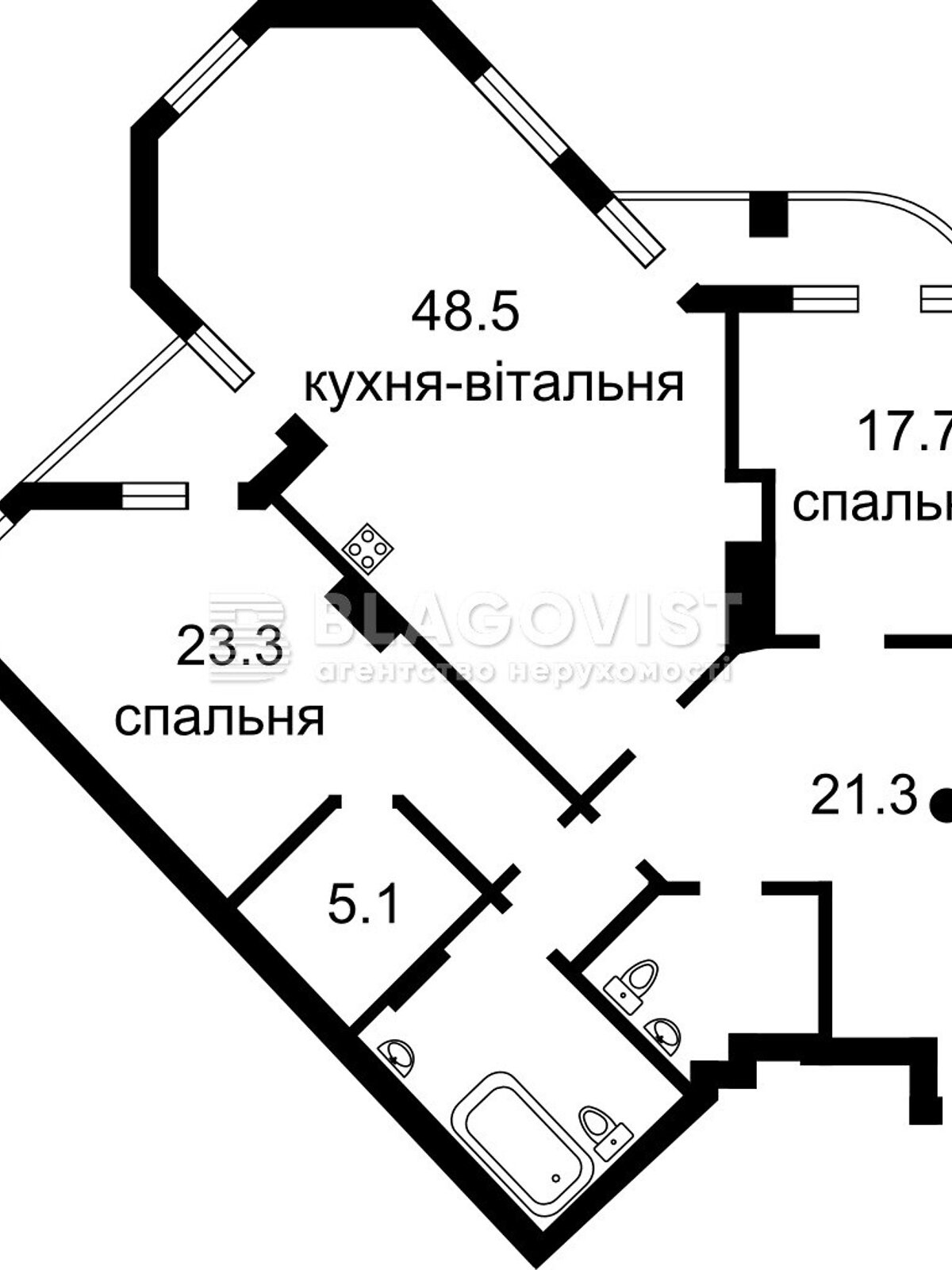 Продаж трикімнатної квартири в Києві, на бул. Тараса Шевченка 11, район Шевченківський фото 1