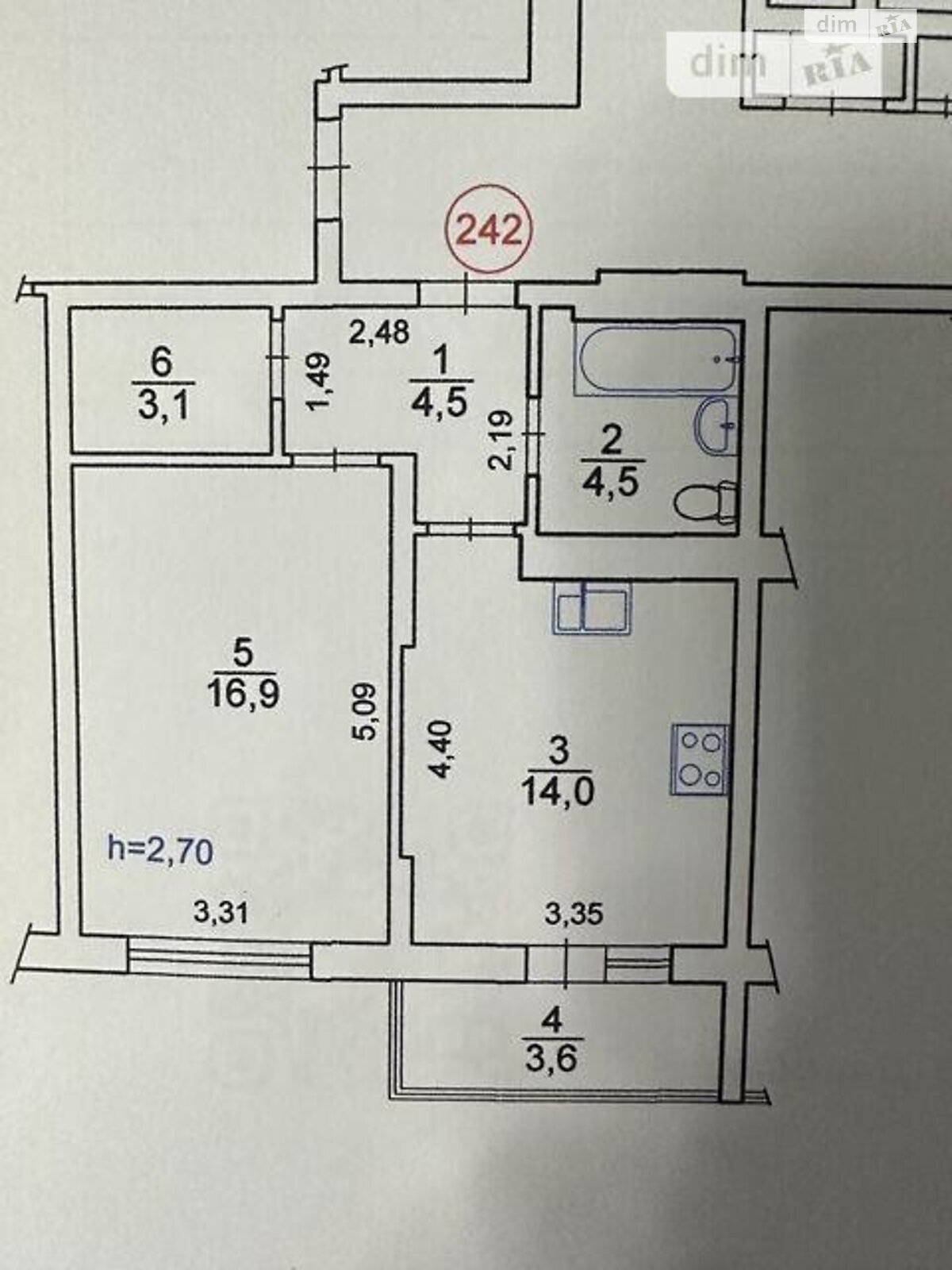 Продаж однокімнатної квартири в Києві, на вул. Загорівська 17-21, район Шевченківський фото 1