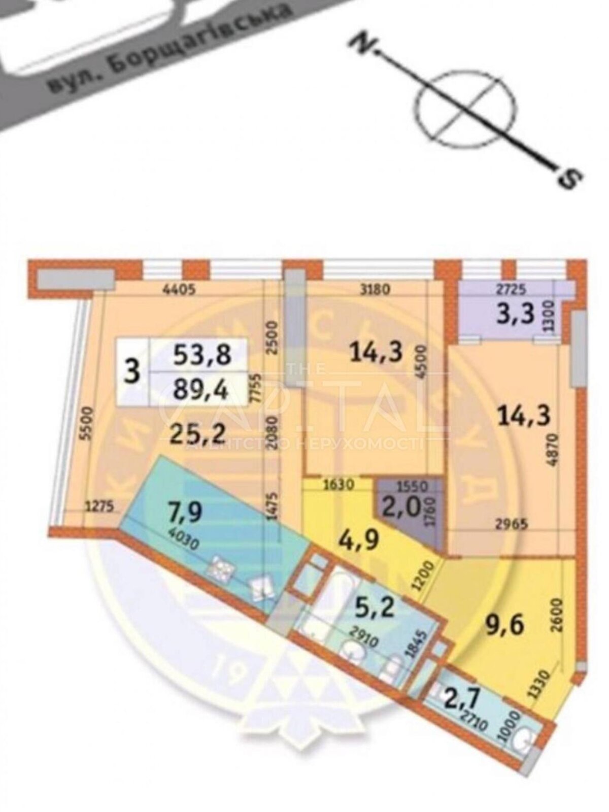 Продаж трикімнатної квартири в Києві, на просп. Берестейський 11 корпус 1, район Шулявка фото 1