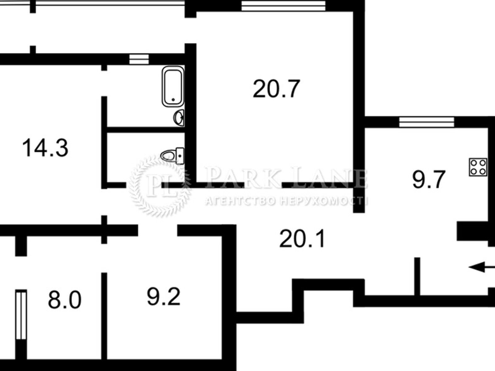 Продаж трикімнатної квартири в Києві, на вул. Олександра Кониського 29-33, район Солдатська Слобідка фото 1