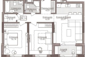 Продаж двокімнатної квартири в Києві, на вул. Річкова 4, кв. 84, район Шевченківський фото 2