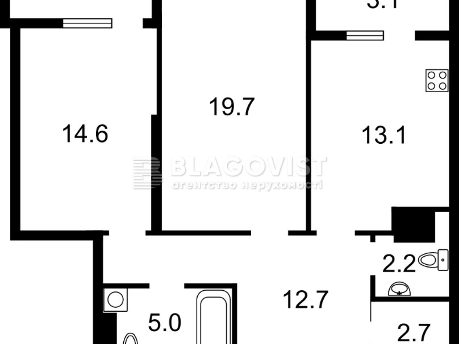 Продажа двухкомнатной квартиры в Киеве, на ул. Богдановская 7Б, кв. 216, район Соломенский фото 1
