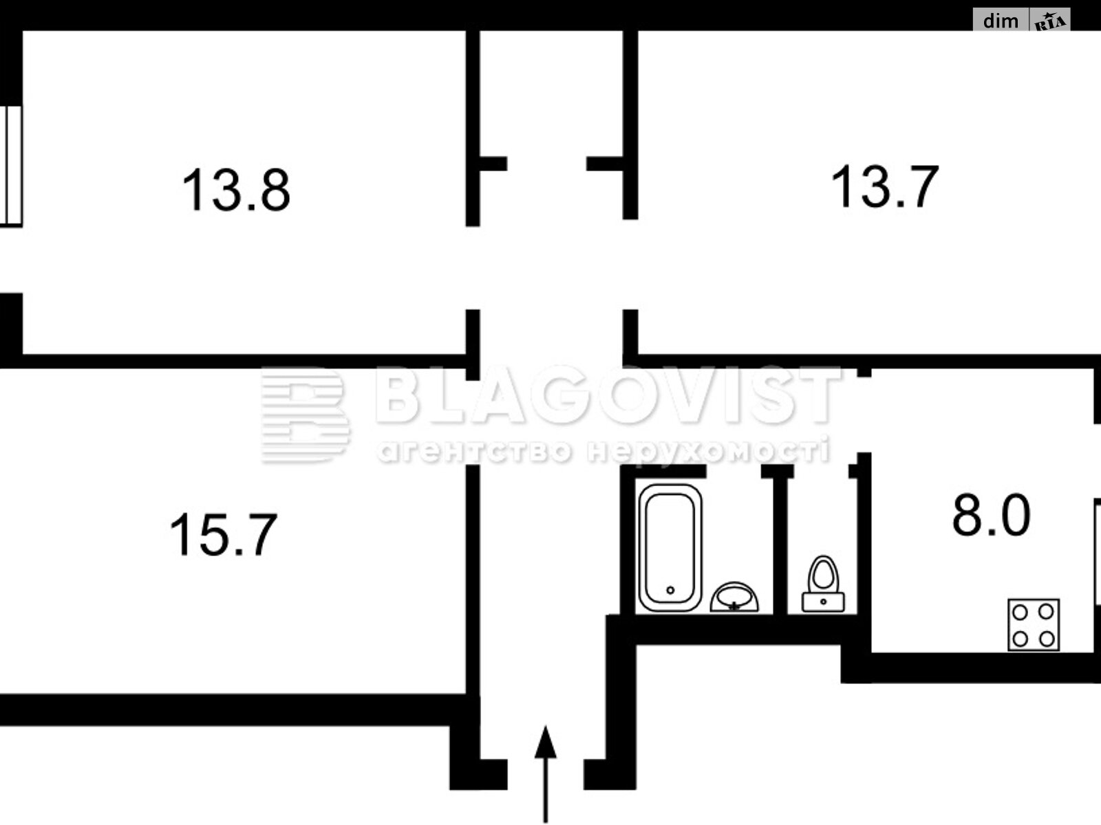 Продажа трехкомнатной квартиры в Киеве, на ул. Стадионная 14, кв. 48, район Соломенский фото 1