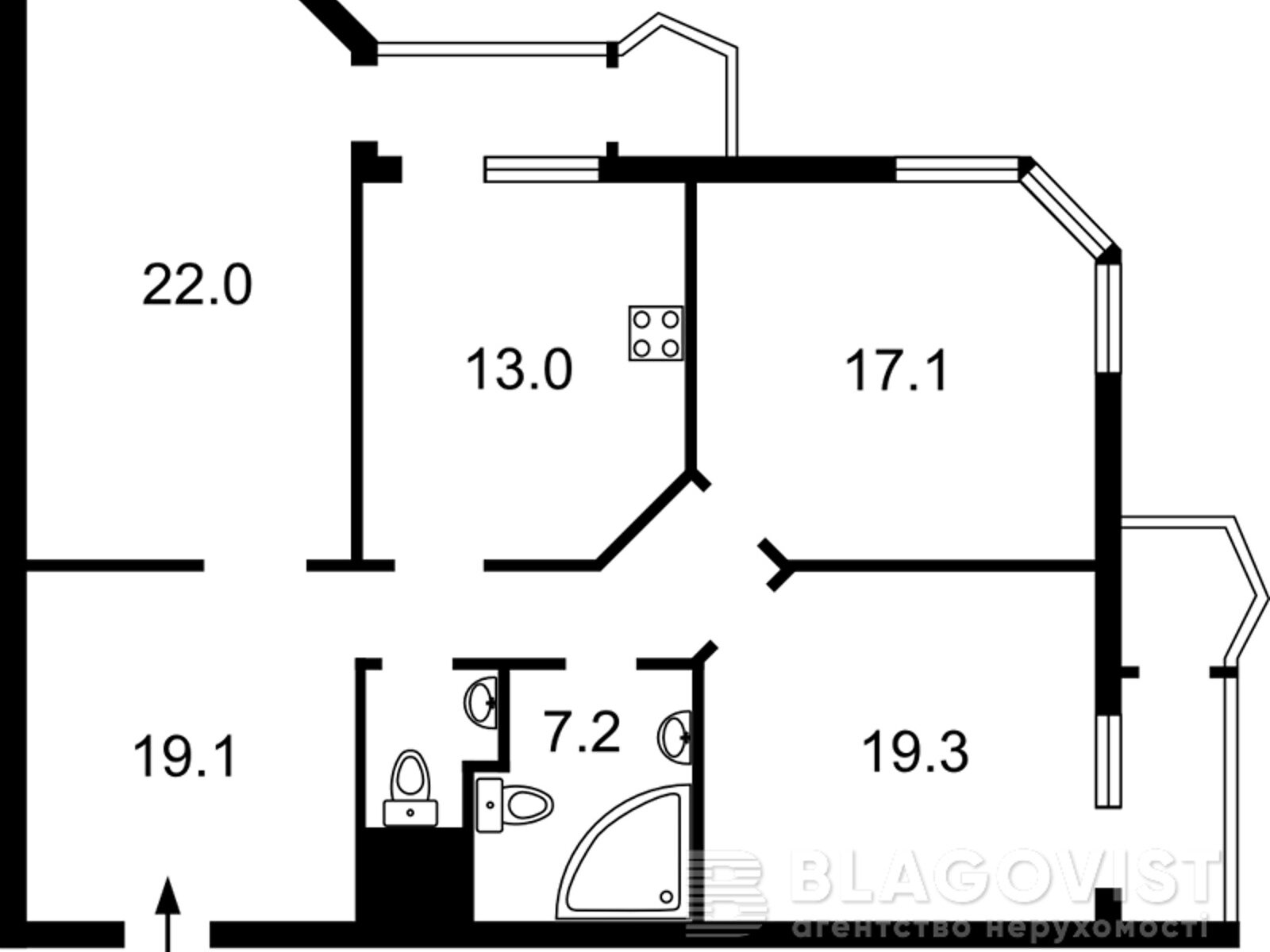 Продажа трехкомнатной квартиры в Киеве, на ул. Мокрая 20Б, район Соломянка фото 1