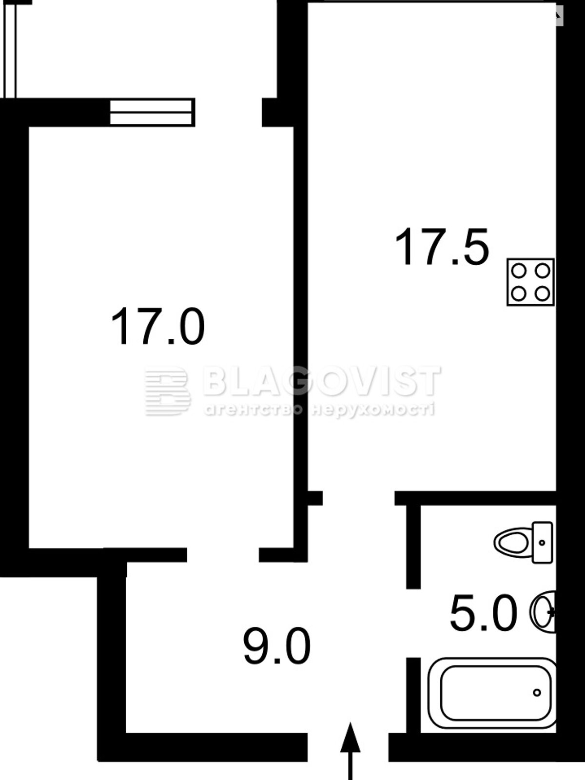 Продаж однокімнатної квартири в Києві, на вул. Мокра 8, район Солом'янка фото 1