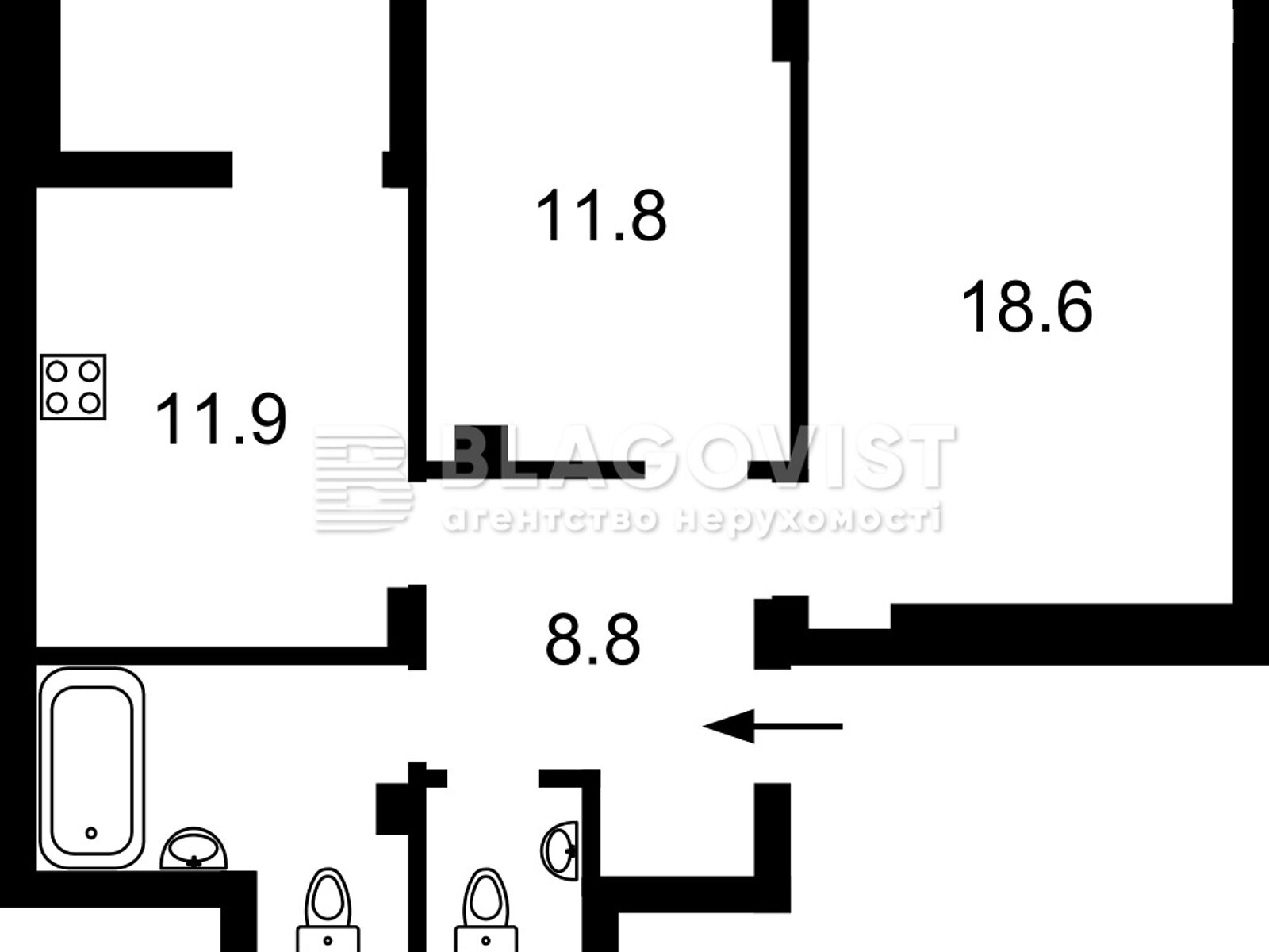 Продажа двухкомнатной квартиры в Киеве, на ул. Регенераторная 4 корпус 1, район Соцгород фото 1