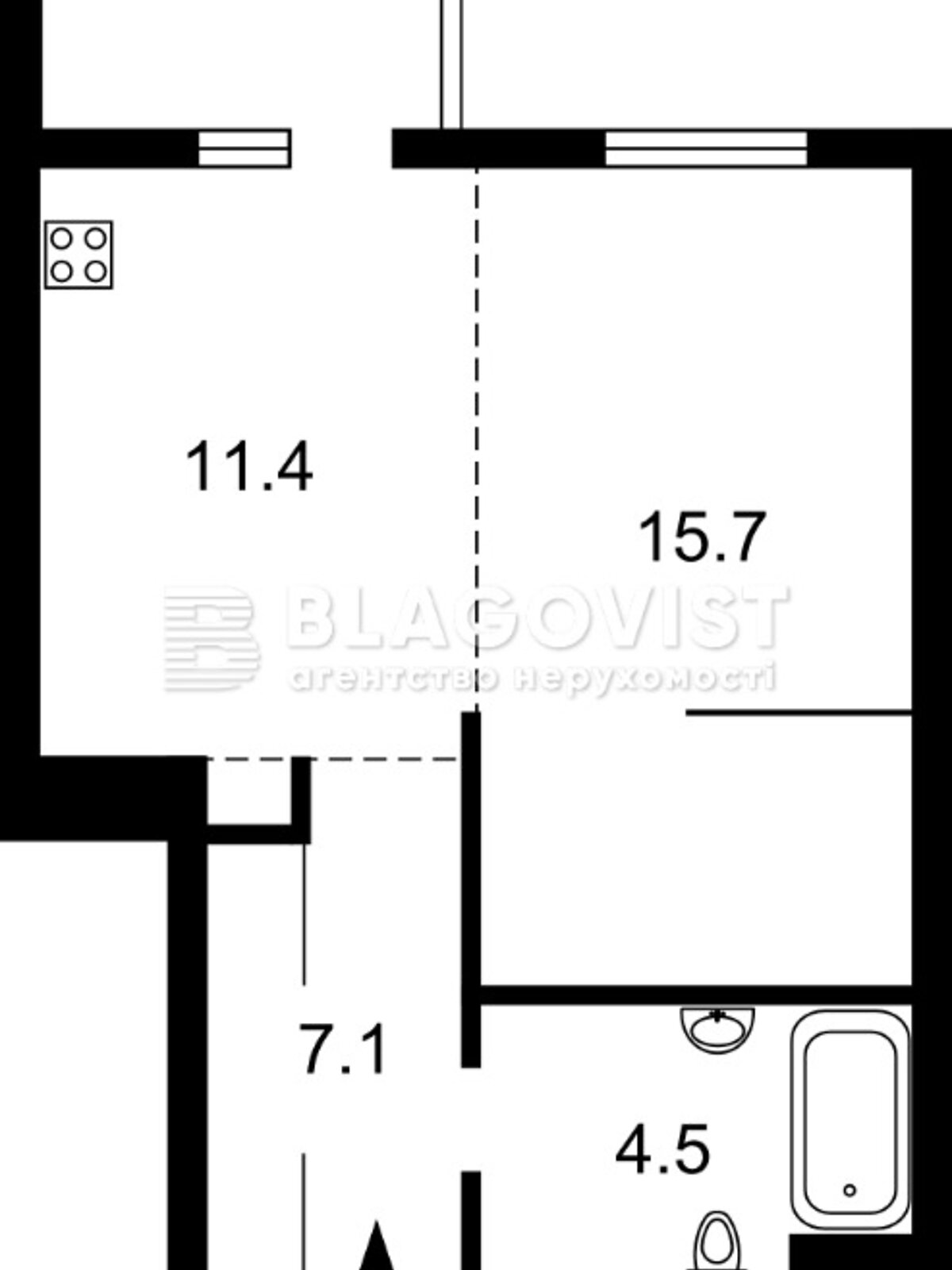 Продажа однокомнатной квартиры в Киеве, на ул. Анатолия Петрицкого 23А, кв. 43, район Святошинский фото 1