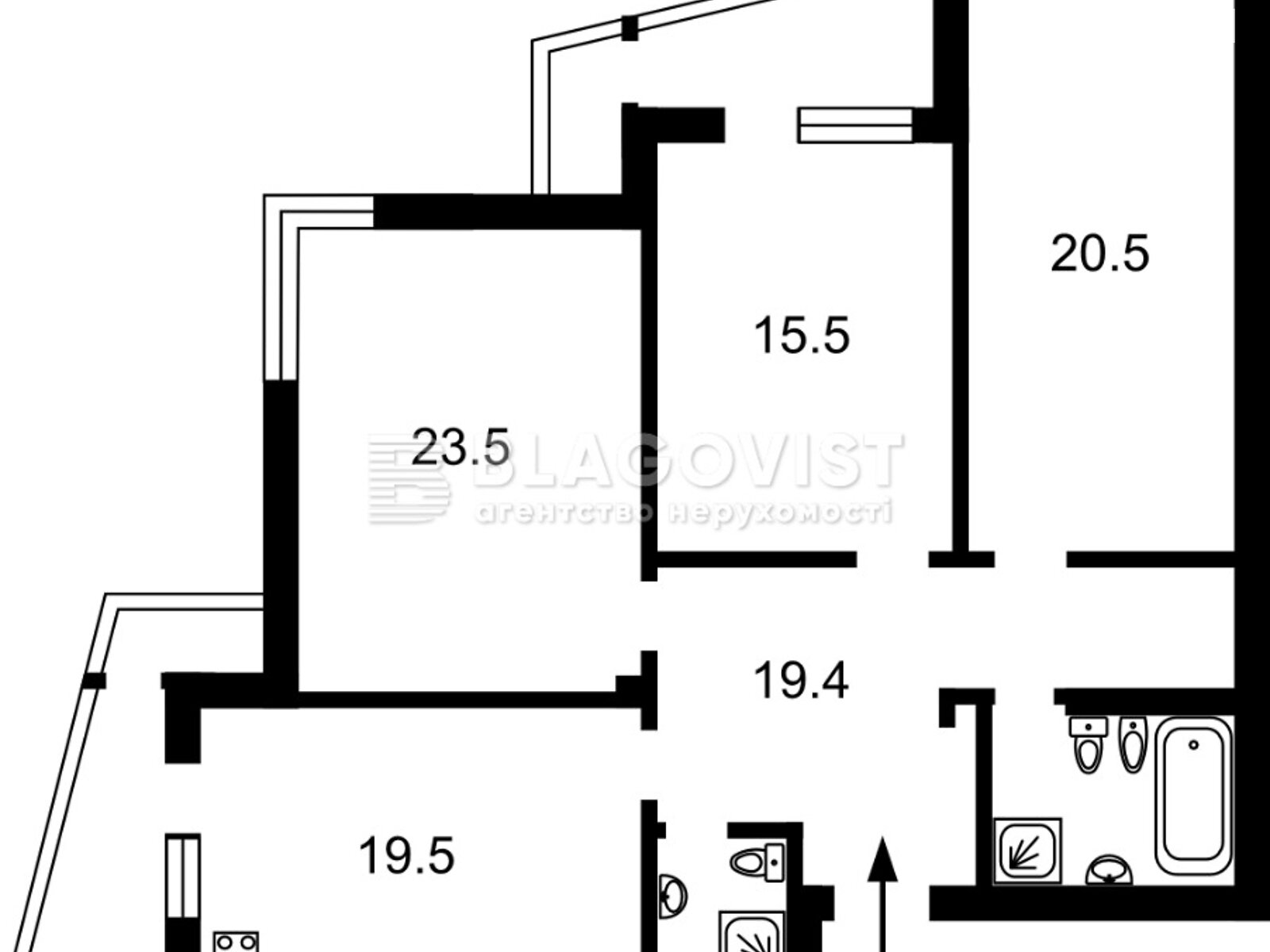 Продажа трехкомнатной квартиры в Киеве, на ул. Ирпенская 69Б, кв. 111, район Святошинский фото 1