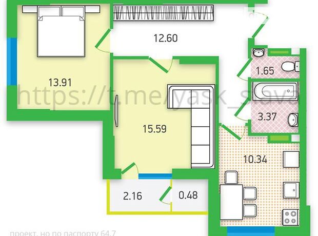 Продажа двухкомнатной квартиры в Киеве, на ул. Василия Стуса 7, кв. 42, район Святошинский фото 1 Продажа двухкомнатной квартиры в Киеве, на ул. Василия Стуса 7, кв. 42, район Святошинский фото 1