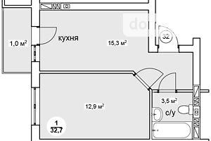 Продажа однокомнатной квартиры в Киеве,, район Святошинский фото 2