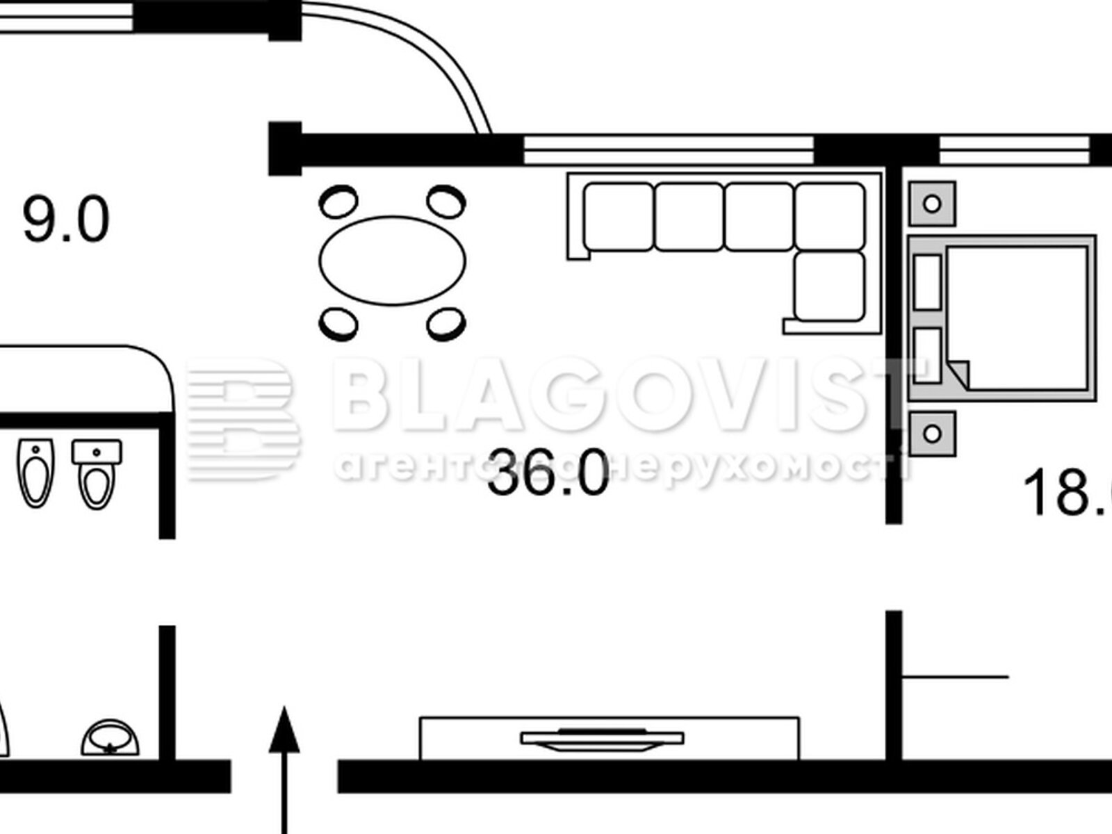 Продажа двухкомнатной квартиры в Киеве, на бул. Тараса Шевченко 33Б, фото 1