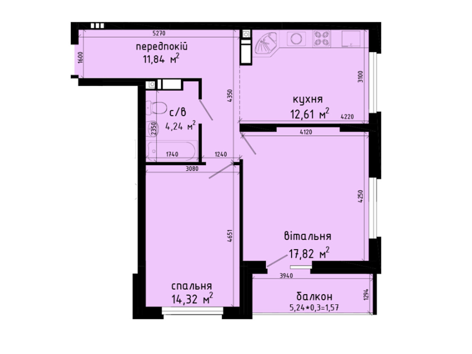 Продажа двухкомнатной квартиры в Киеве, на просп. Академика Глушкова 42, район Теремки-1 фото 1