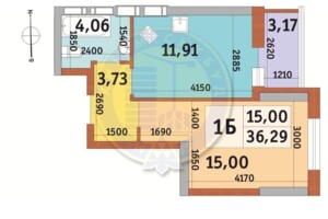 Продаж однокімнатної квартири в Києві, на вул. Жулянська 10, район Теремки-1 фото 2