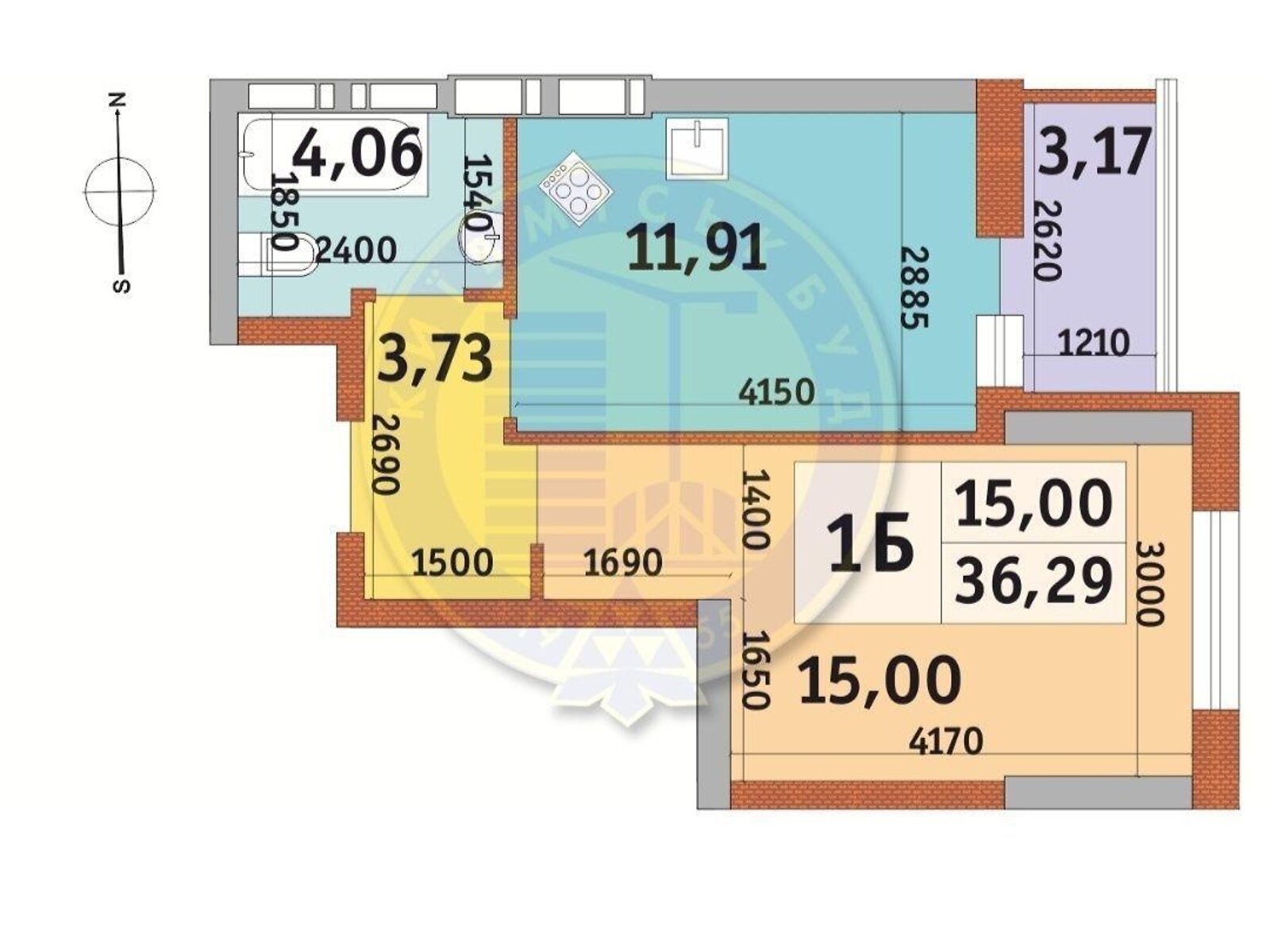 Продаж однокімнатної квартири в Києві, на вул. Жулянська 10, район Теремки-1 фото 1