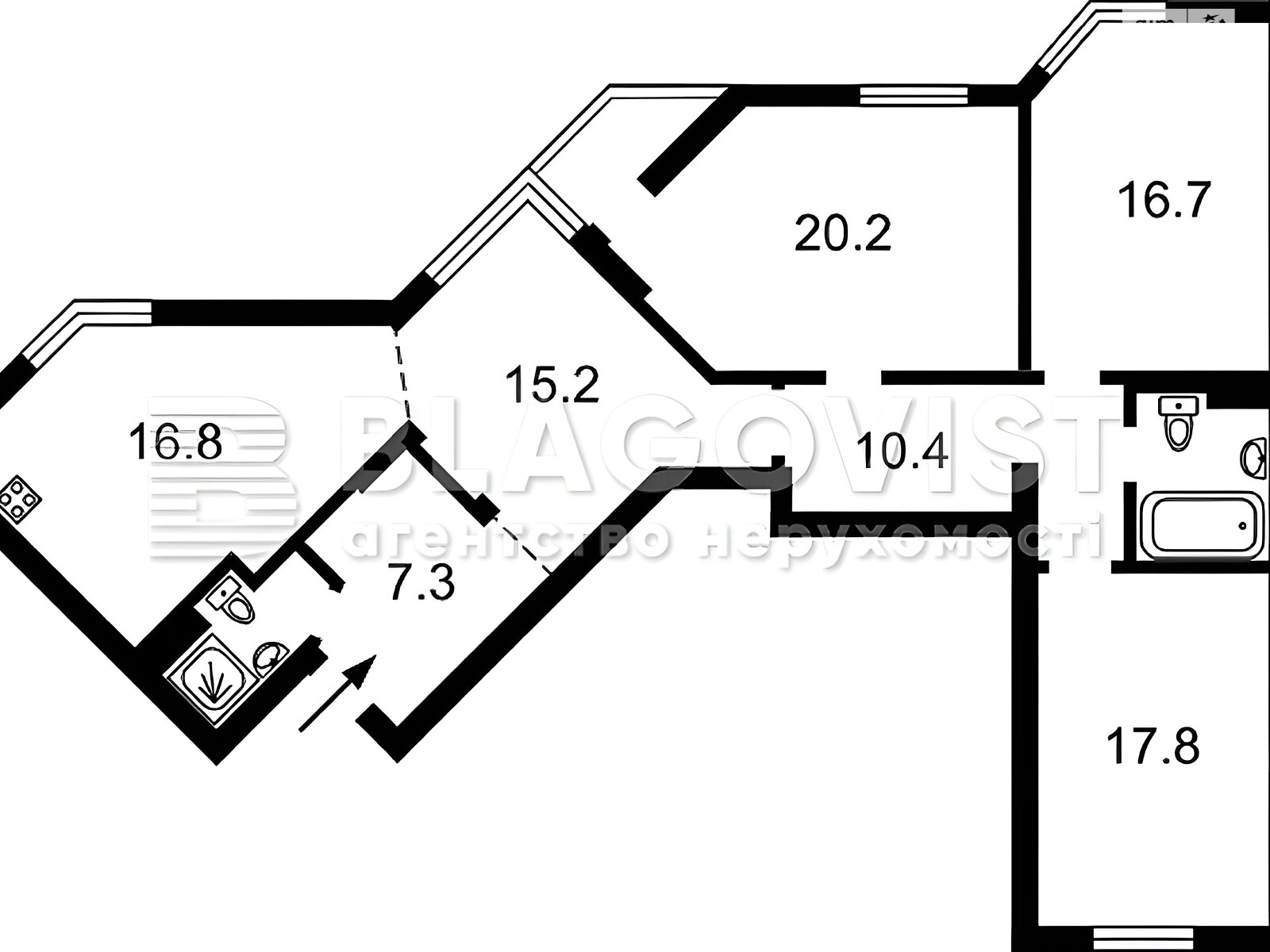 Продажа трехкомнатной квартиры в Киеве, на ул. Степана Рудницкого 5, район Теремки-2 фото 1