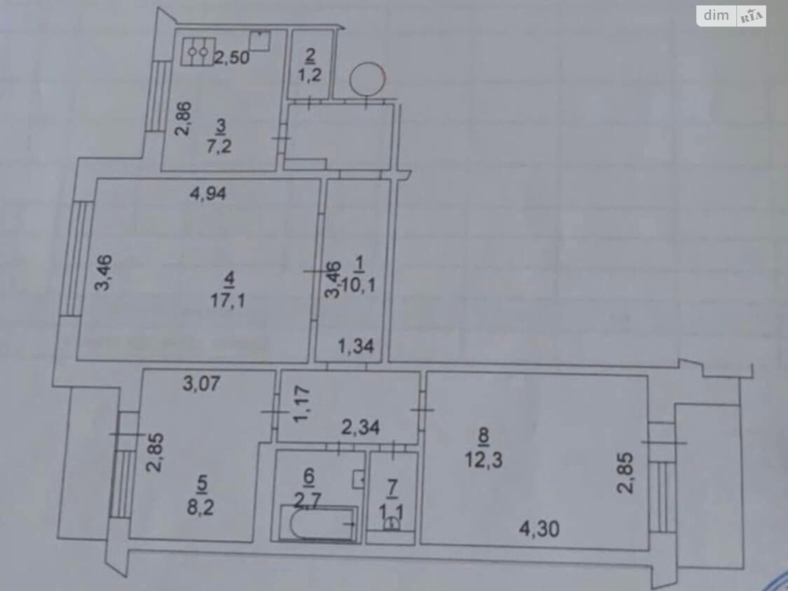 Продаж трикімнатної квартири в Києві, на вул. Василя Касіяна 2, район Теремки-2 фото 1