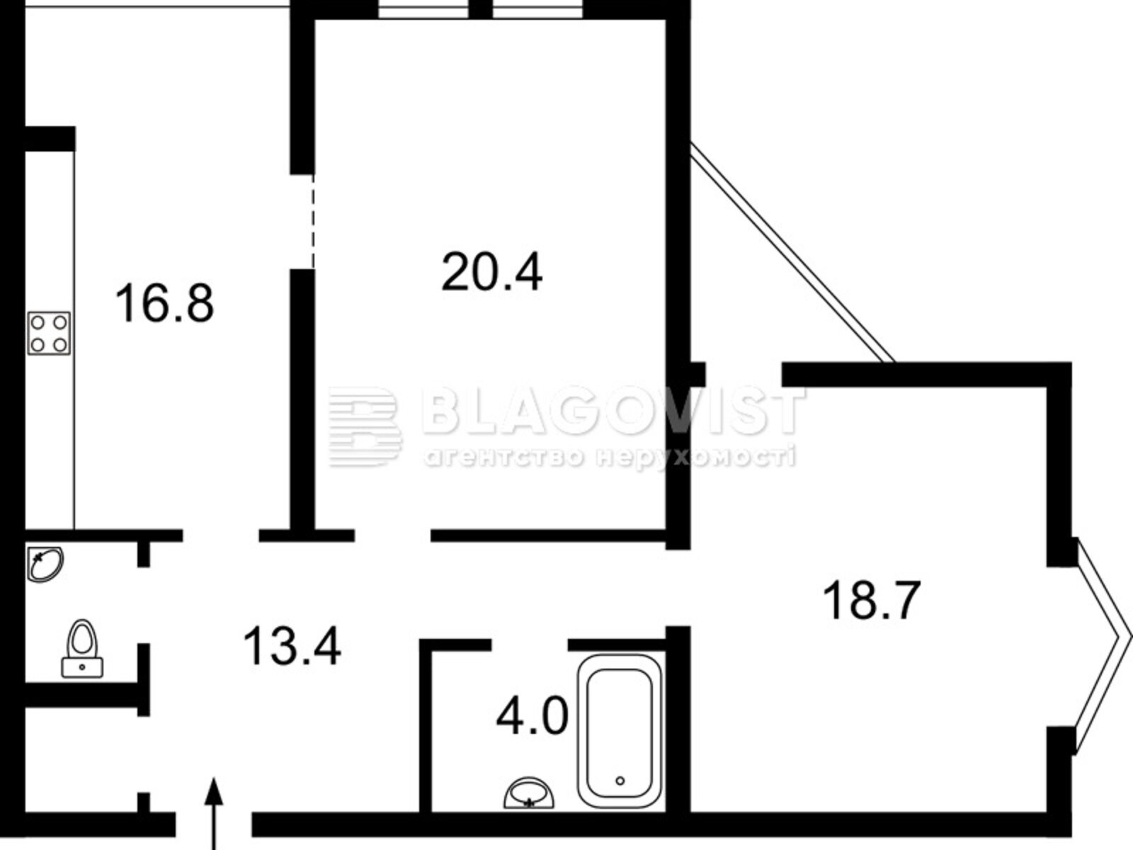 Продажа двухкомнатной квартиры в Киеве, на ул. Юлии Здановской 56, район Теремки-2 фото 1