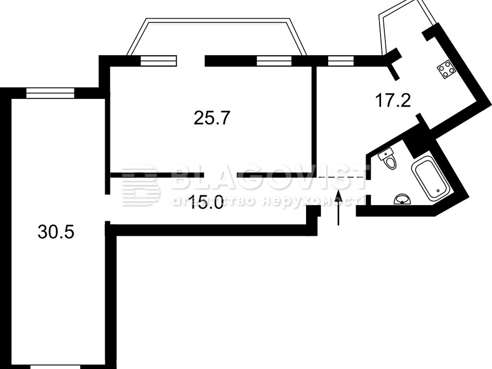 Продажа трехкомнатной квартиры в Киеве, на ул. Оноре де Бальзака 6, район Троещина фото 1