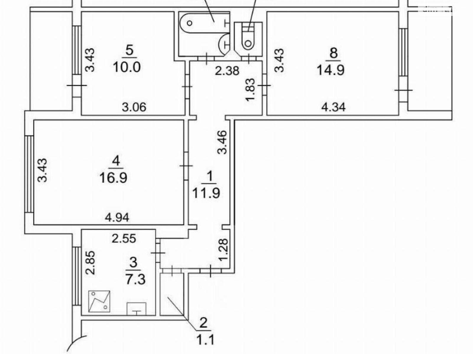 Продажа трехкомнатной квартиры в Киеве, на бул. Владимира Высоцкого 6Б, район Троещина фото 1