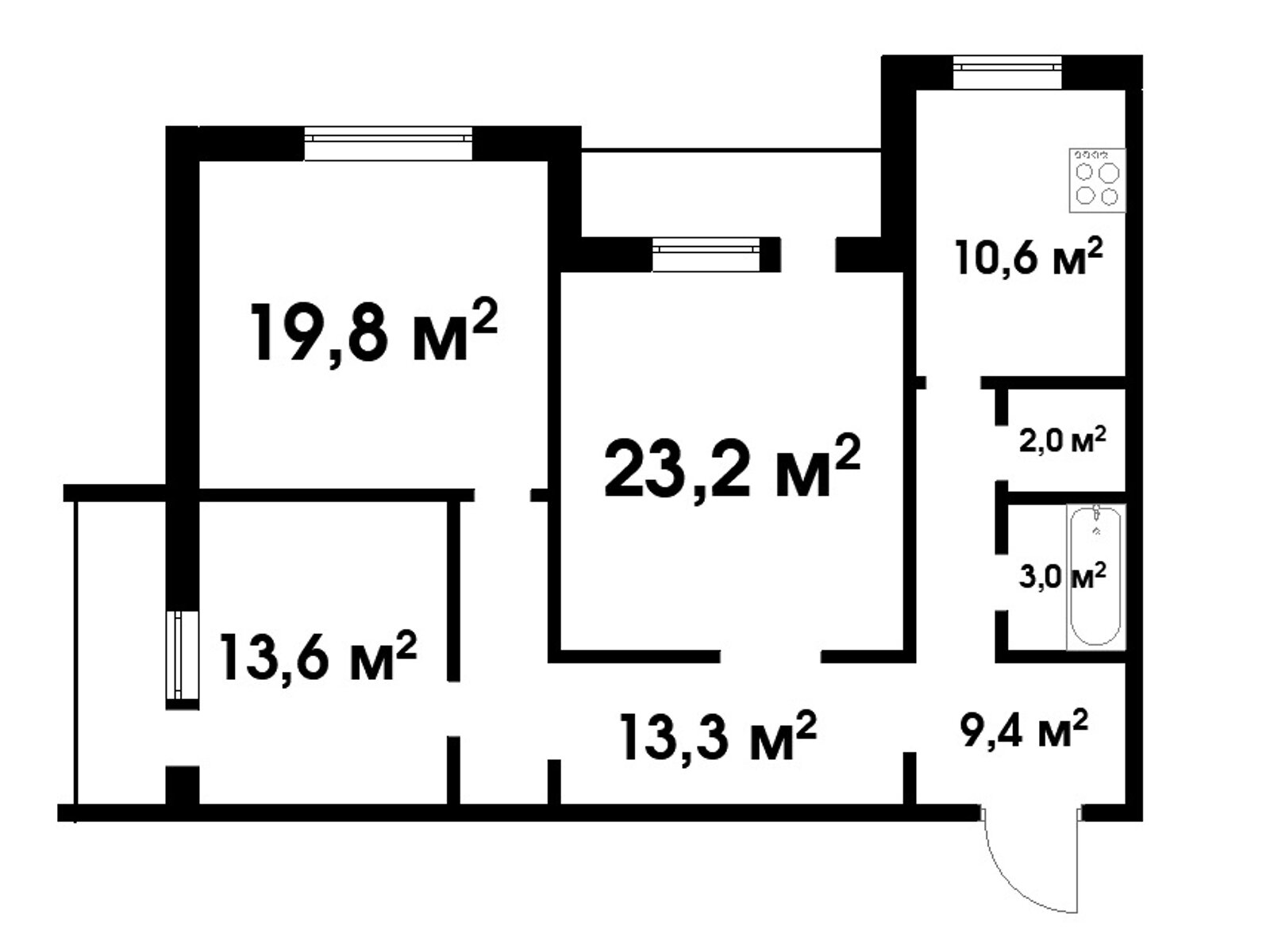 Продажа трехкомнатной квартиры в Киеве, на ул. Милославская 12А, кв. 16, район Троещина фото 1