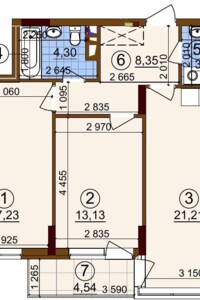 Продажа двухкомнатной квартиры в Киеве, на ул. Александра Олеся 9, район Виноградарь фото 2