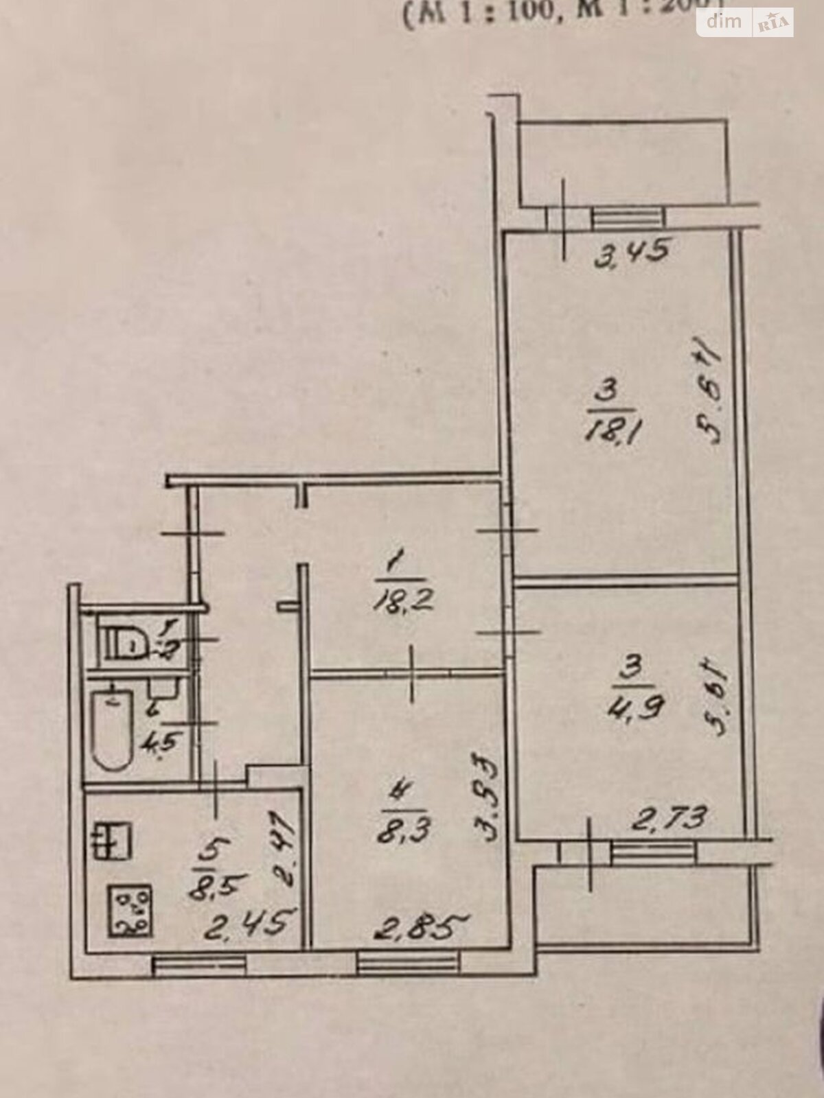 Продажа трехкомнатной квартиры в Киеве, на просп. Европейского Союза 8, район Виноградарь фото 1