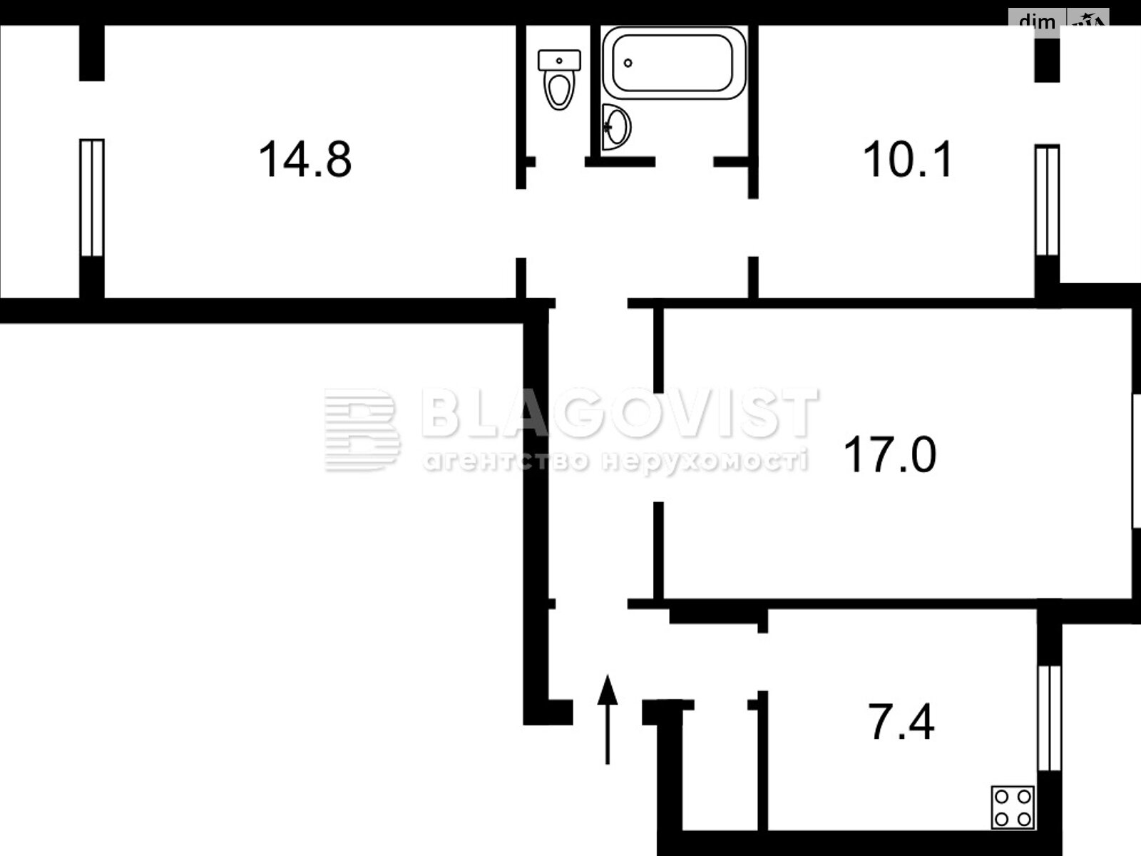 Продаж трикімнатної квартири в Києві, на вул. Мостицька 26, район Виноградар фото 1