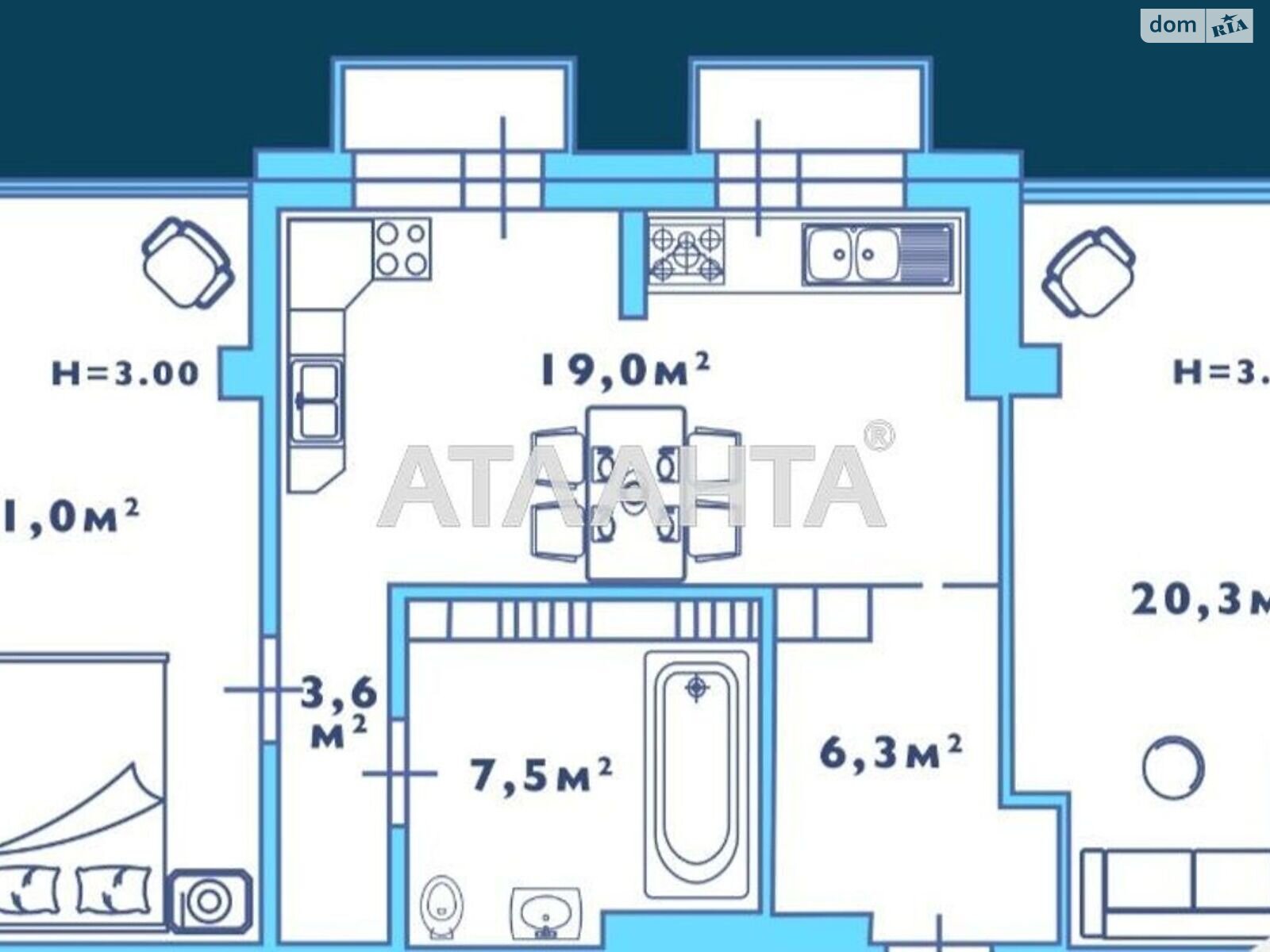 Продажа трехкомнатной квартиры в Коминтерновском, на ул. Генерала Бочарова, фото 1