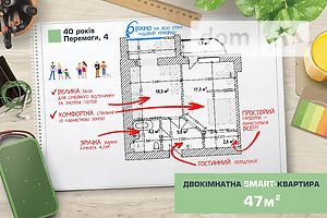 Продаж двокімнатної квартири в Ковелі, на 40рПеремоги 4, фото 1