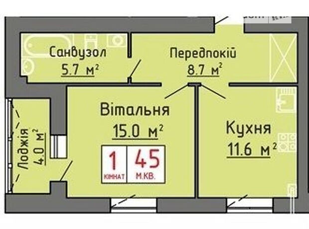 Продажа однокомнатной квартиры в Ковеле, на ул. Глебова 8б, кв. 16, район Ковель фото 1