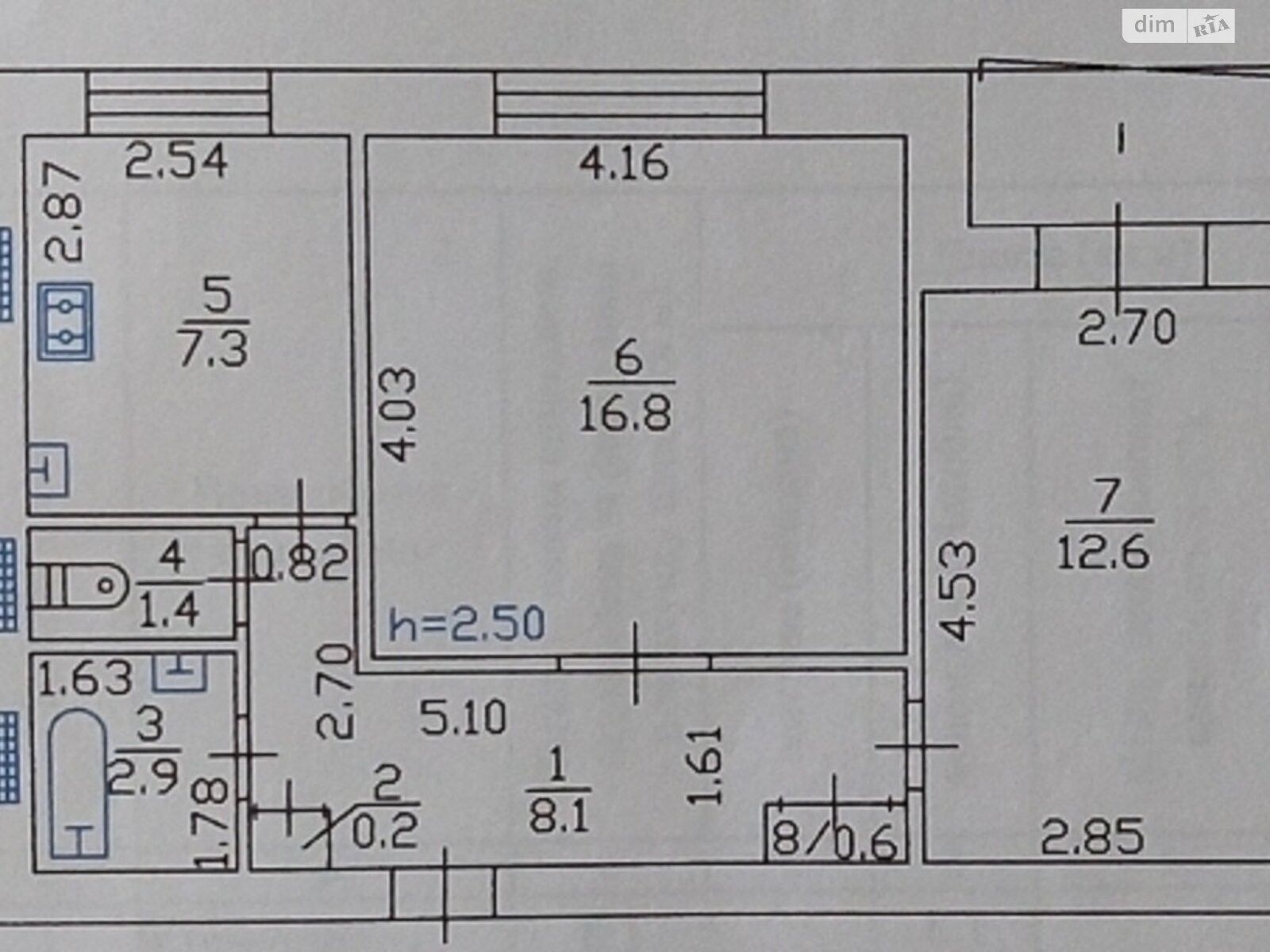 Продажа двухкомнатной квартиры в Кременчуге, на пер. Героев Бреста 61, район Нагорная часть фото 1