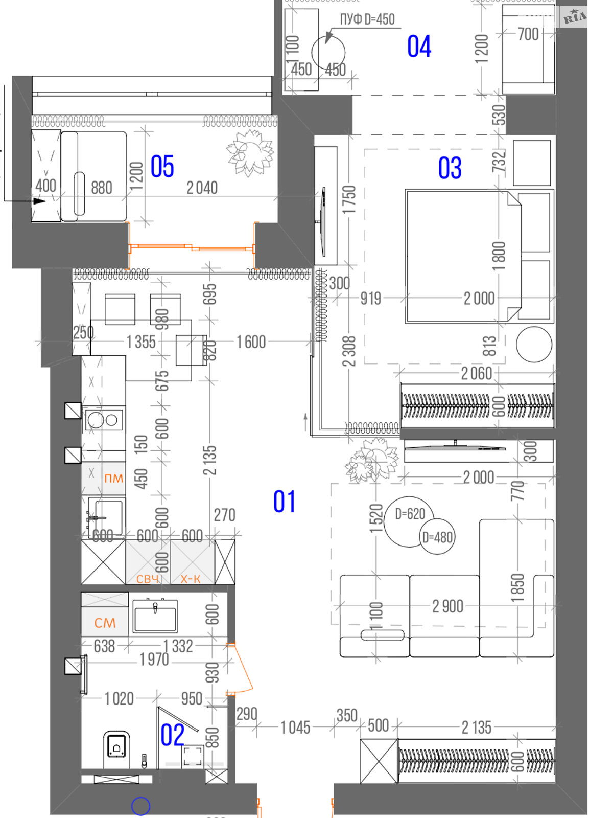 Продажа двухкомнатной квартиры в Кременчуге, на ул. Ивана Мазепы 7, район Автозаводской фото 1