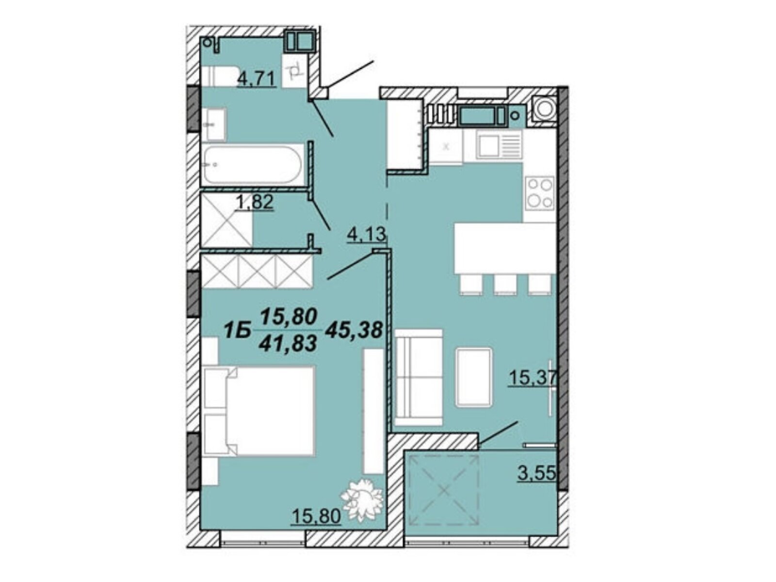 Продажа однокомнатной квартиры в Кременце, на ул. Дубенская 50, фото 1