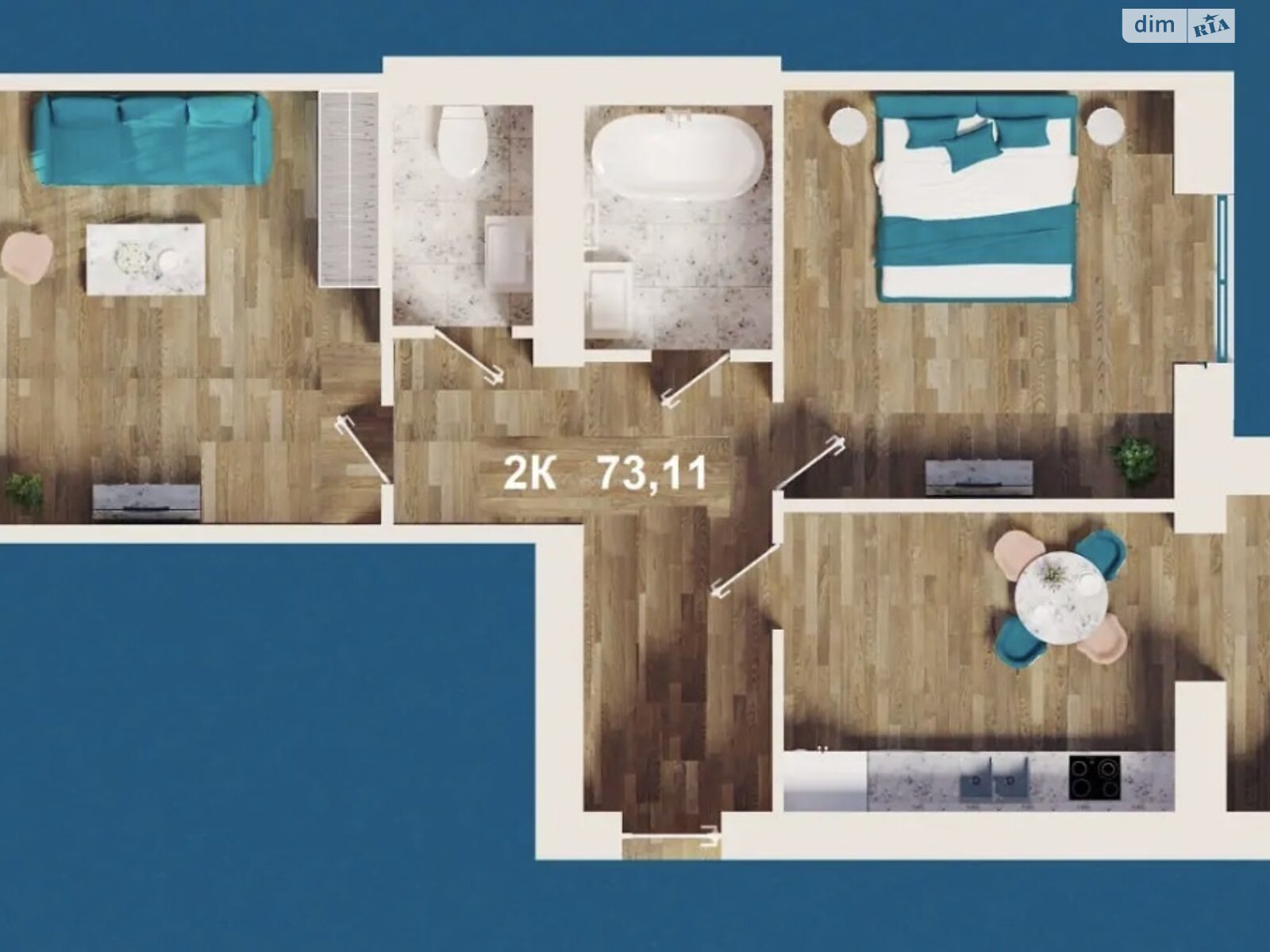 Продажа двухкомнатной квартиры в Криховцах, на ул. Бастионная 3, фото 1