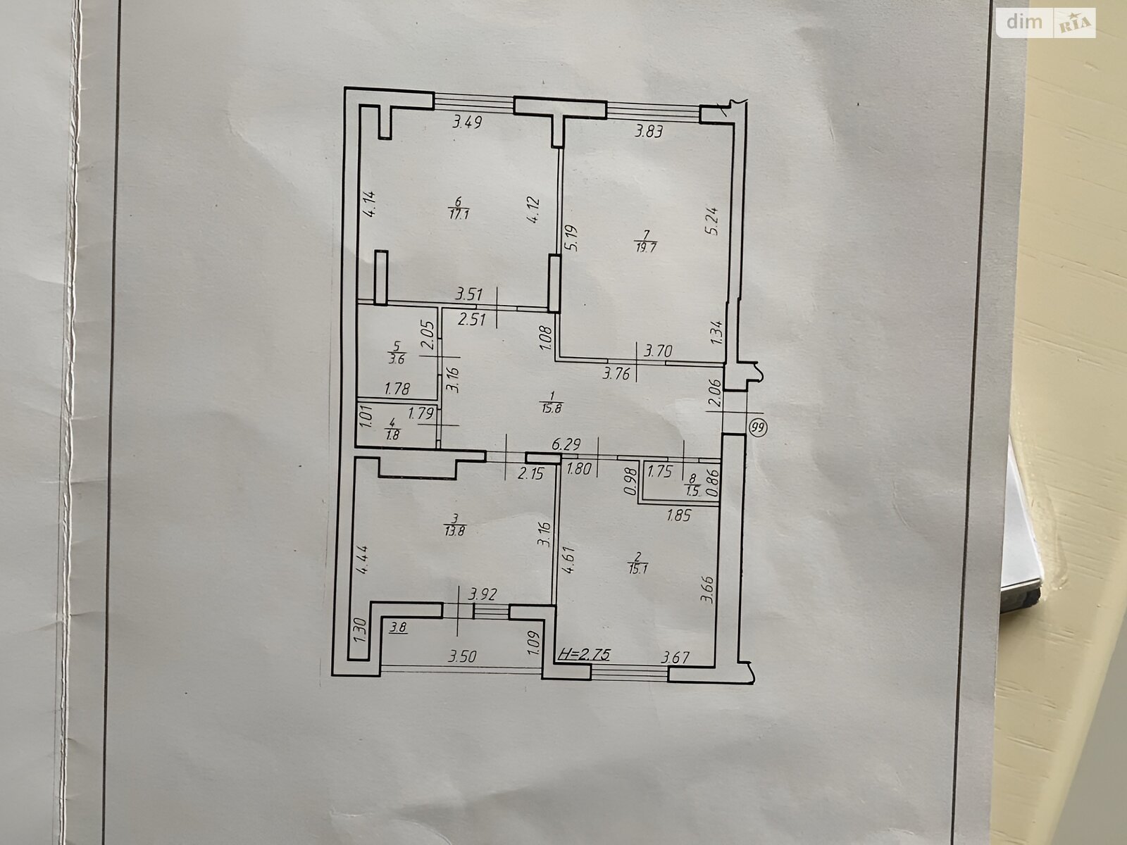 Продаж трикімнатної квартири в Крихівцях, на вул. Довженка О. 21Б, фото 1