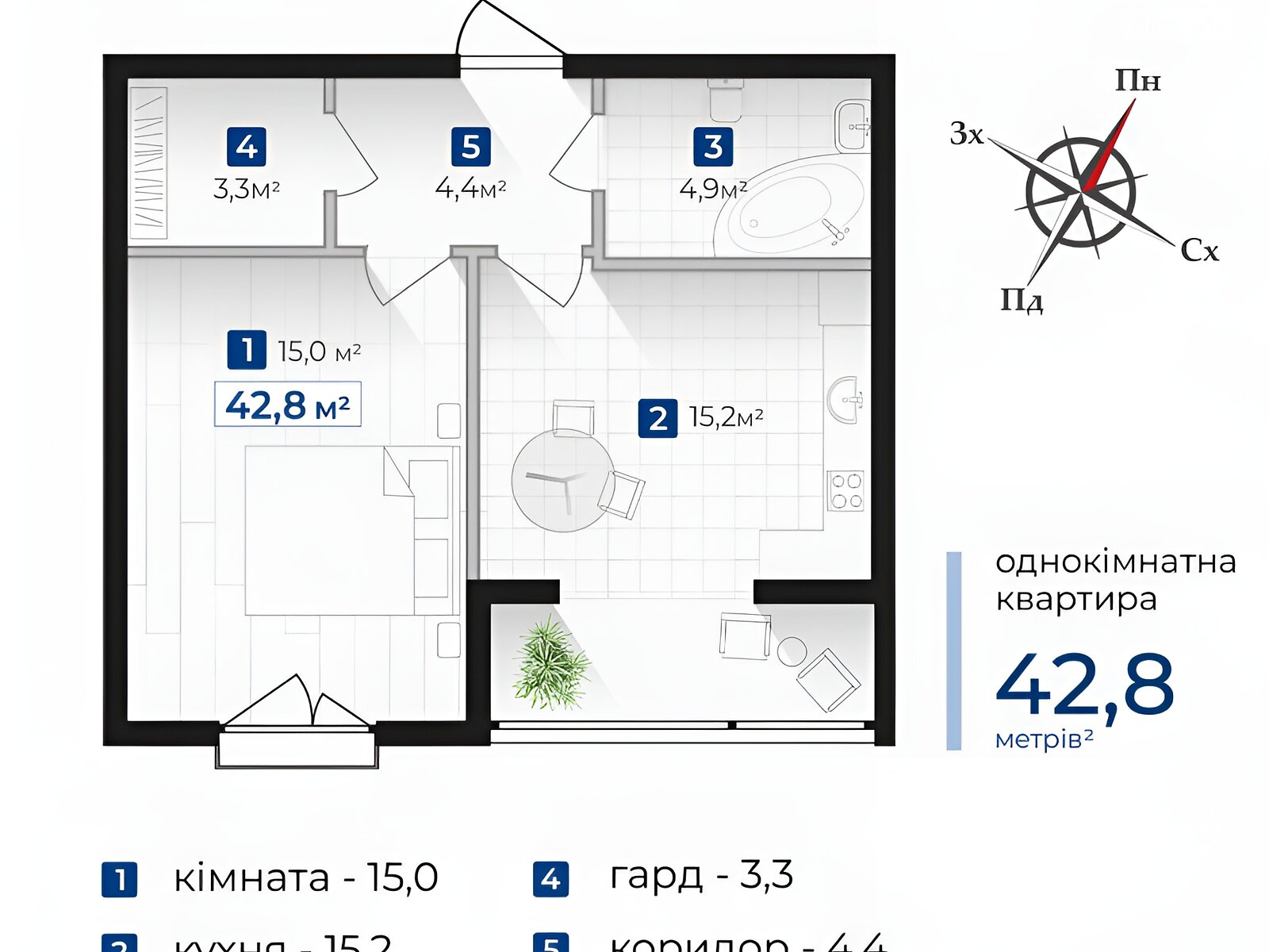 Продажа однокомнатной квартиры в Криховцах, на ул. Довженко А., фото 1 Продажа однокомнатной квартиры в Криховцах, на ул. Довженко А., фото 1