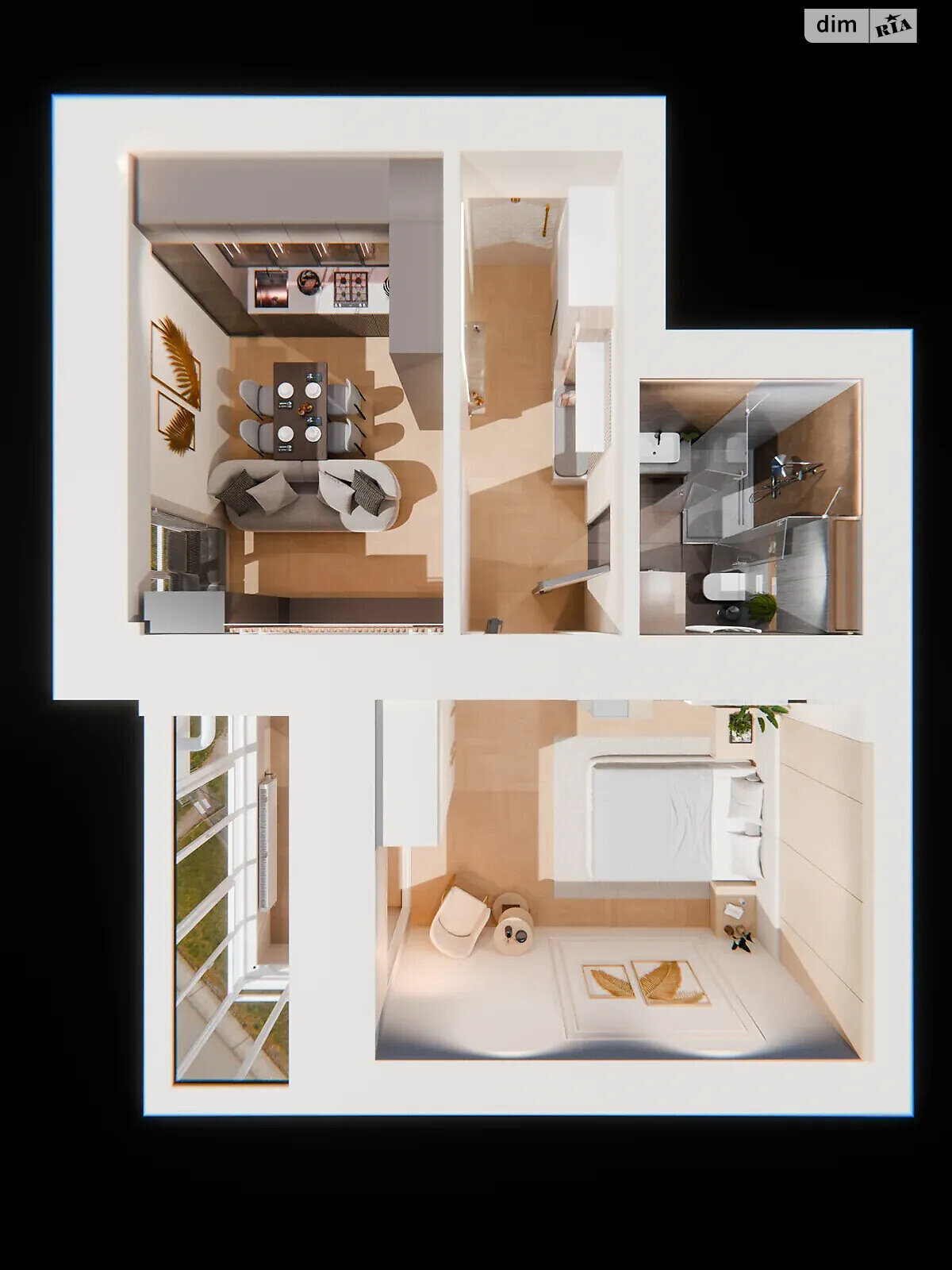 Продаж однокімнатної квартири в Крихівцях, на вул. Довженка О., фото 1 Продаж однокімнатної квартири в Крихівцях, на вул. Довженка О., фото 1