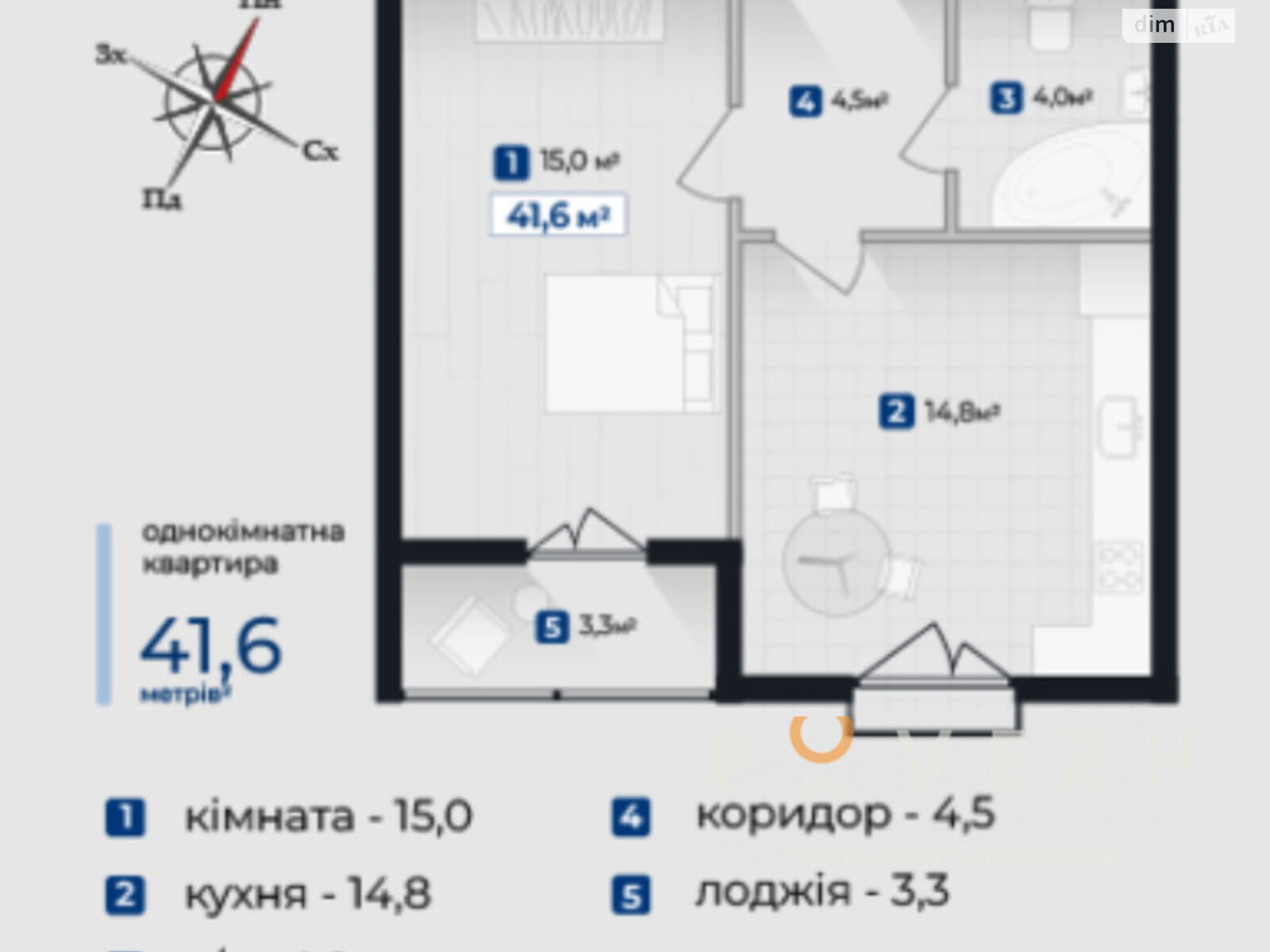 Продаж однокімнатної квартири в Крихівцях, на вул. Довженка О., фото 1